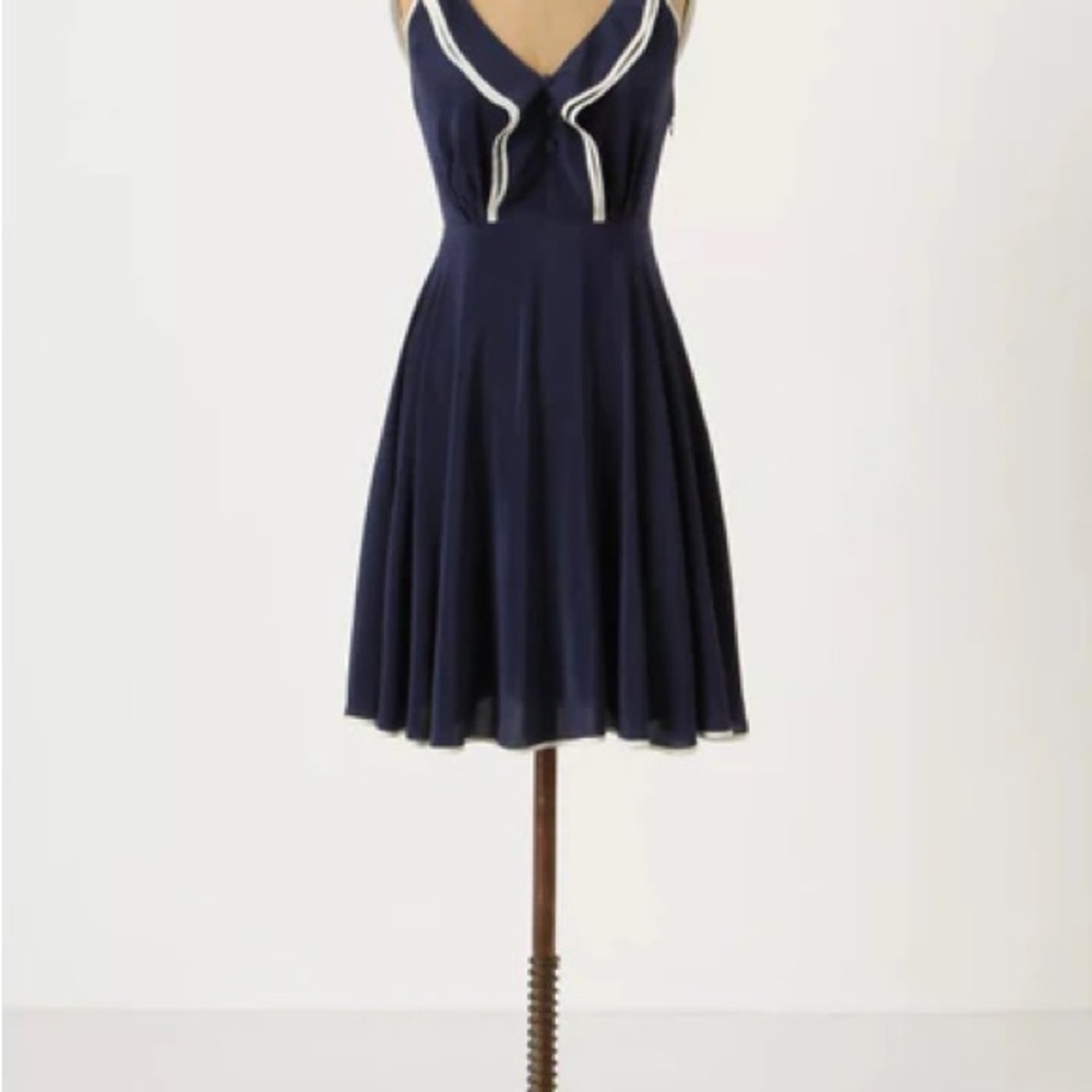 Anthropologie Navy Dress
